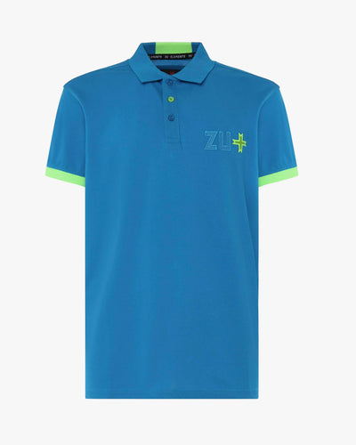Piquet polo with embroidered logo