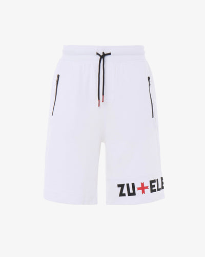 Bermuda in felpa fit con zip waterproof