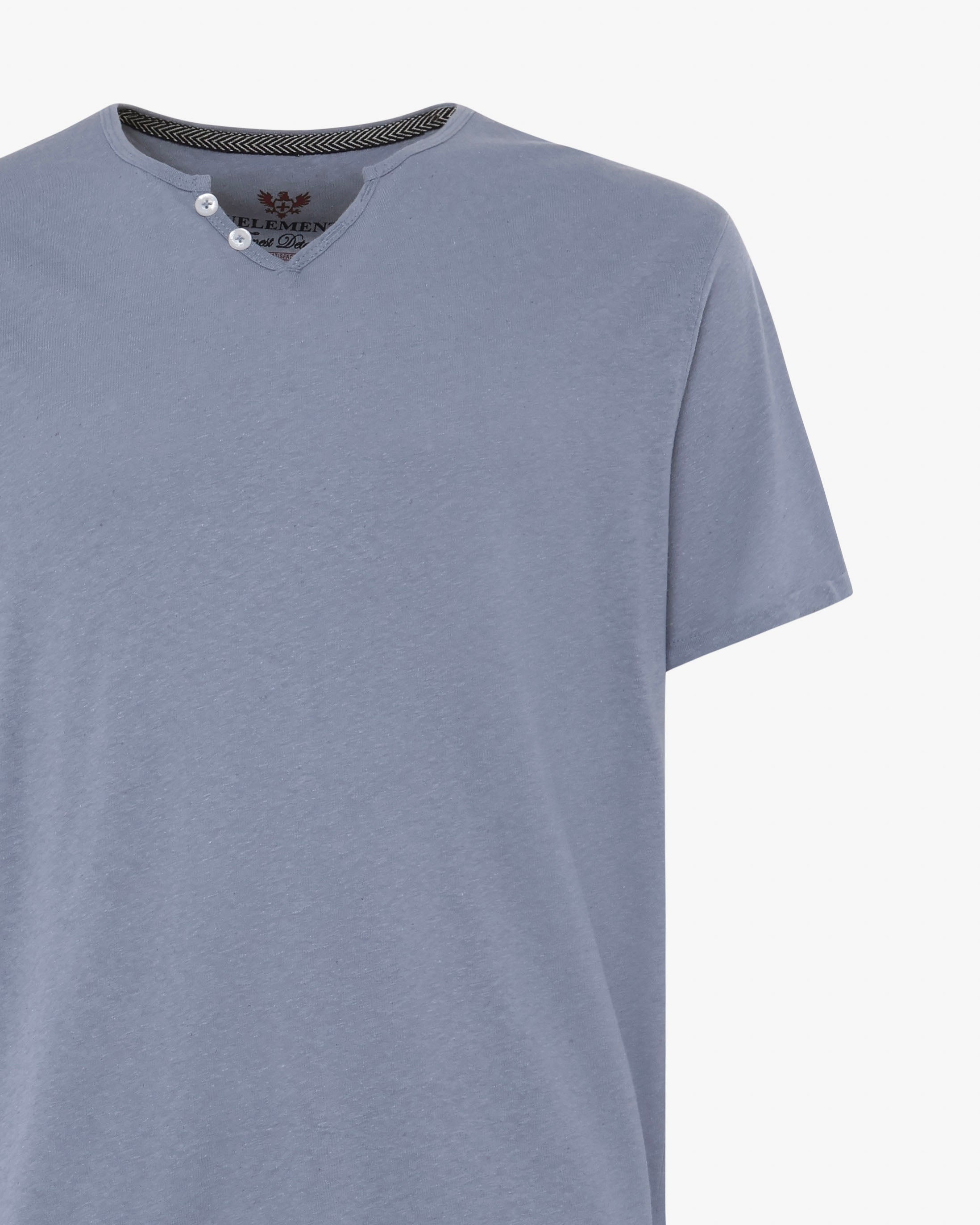 T-shirt serafino con logo ricamato