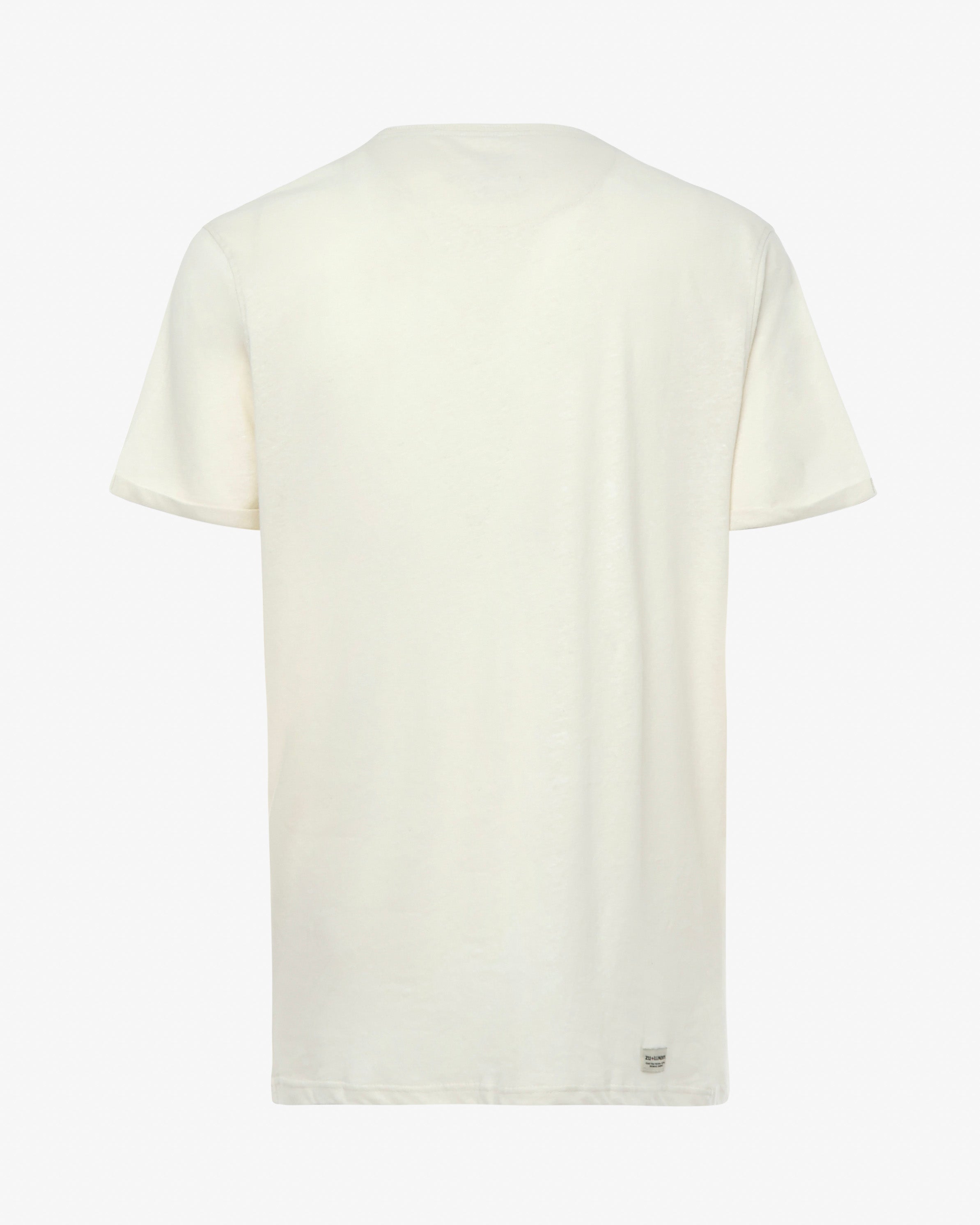 T-shirt serafino con logo ricamato