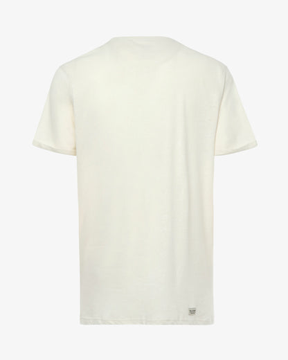 T-shirt serafino con logo ricamato