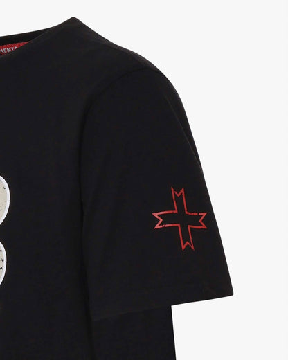 T-shirt con stampa e logo su manica