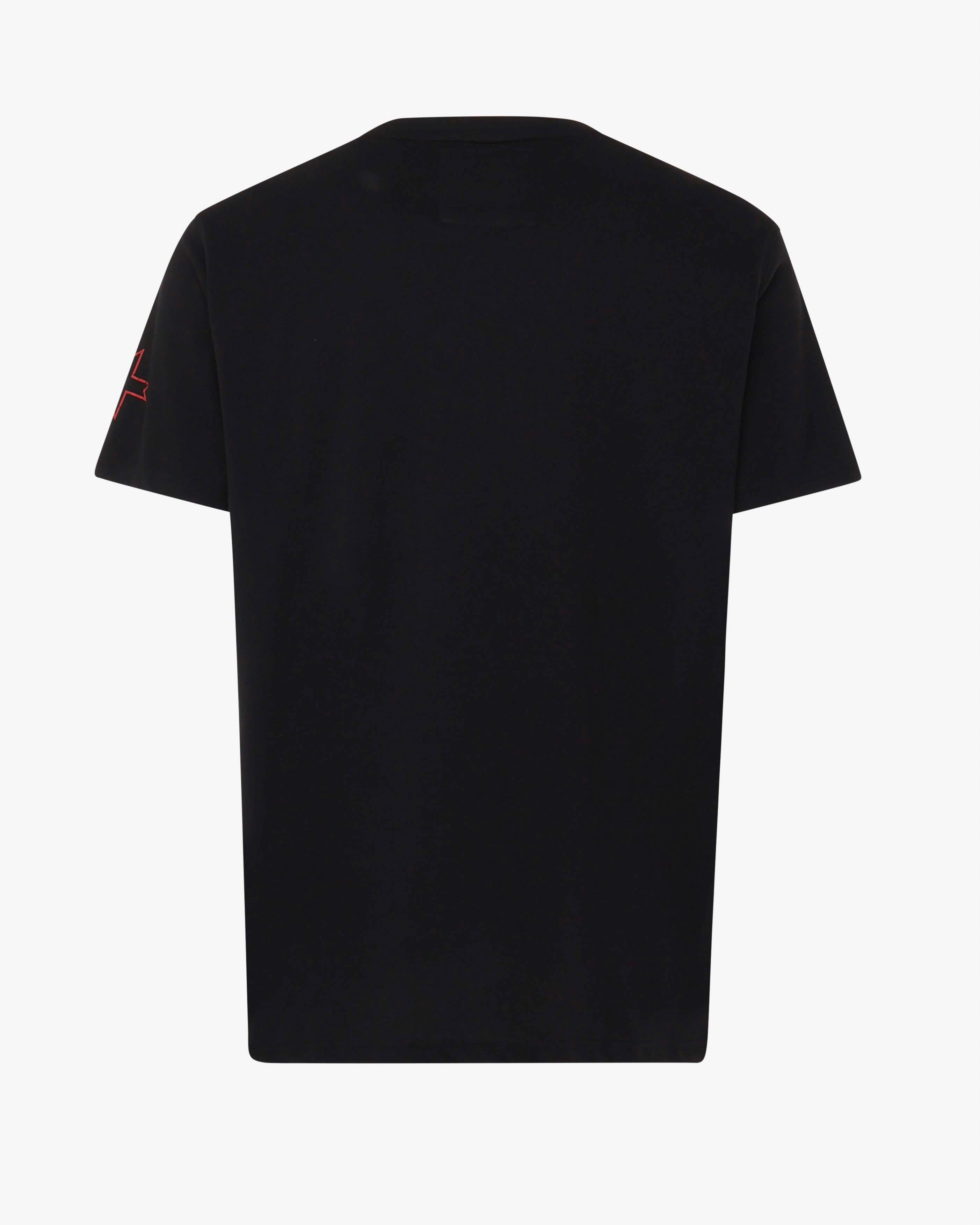T-shirt con stampa e logo su manica