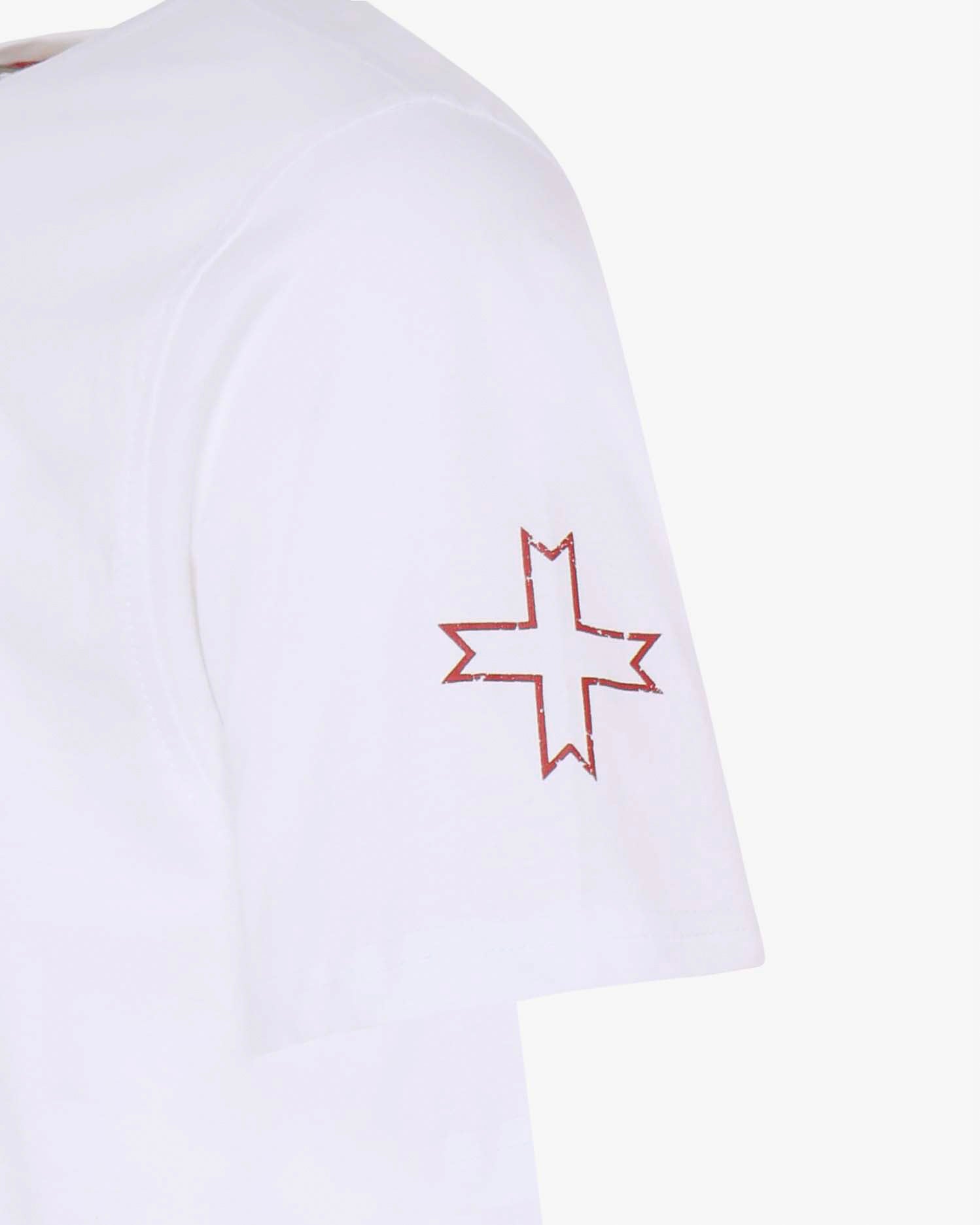 T-shirt con stampa e logo su manica