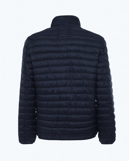 Quilted jacket with removable hood 