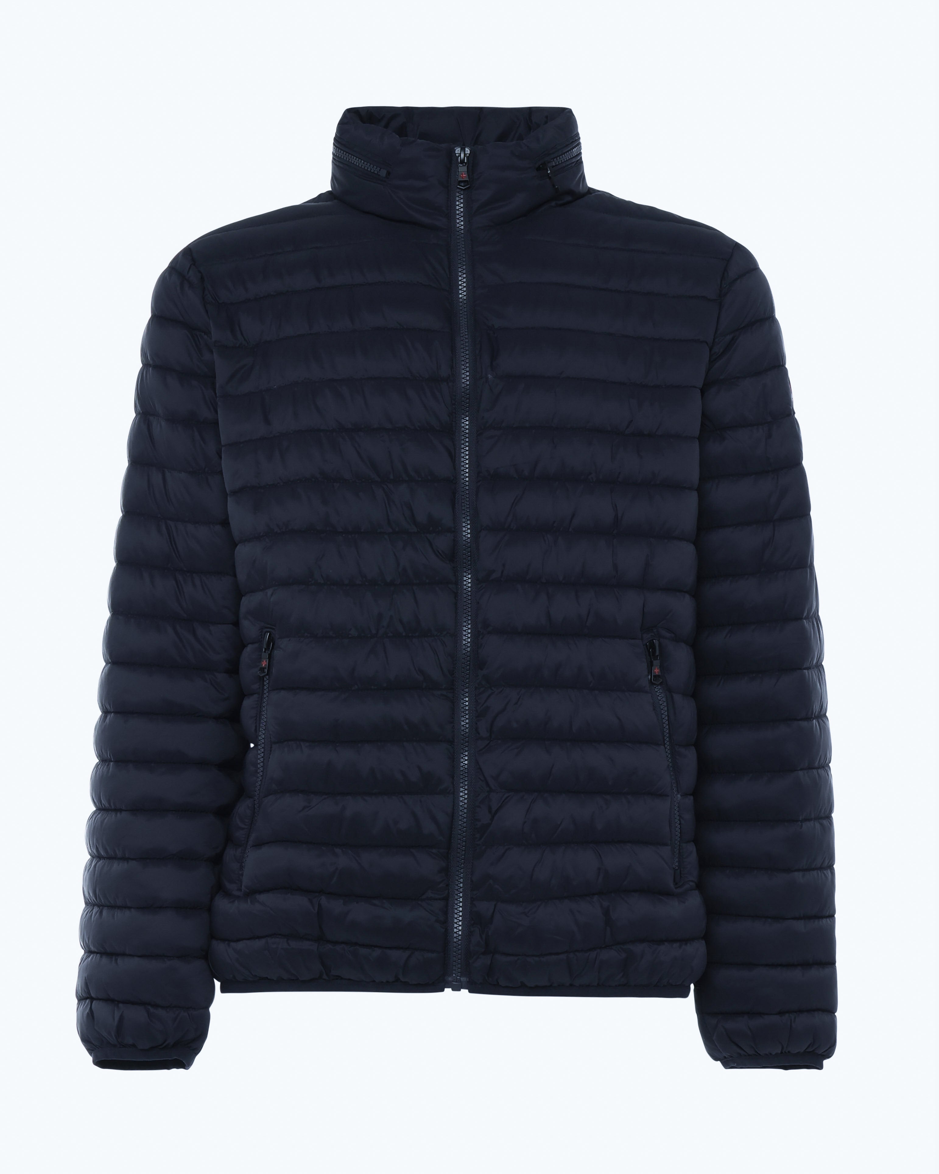 Quilted jacket with removable hood 