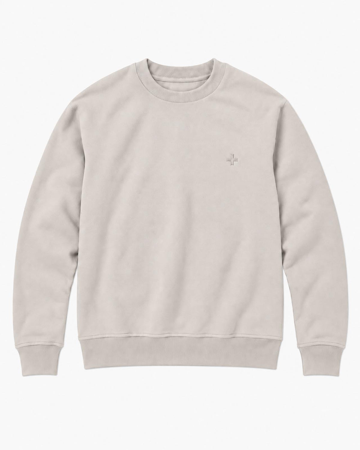 Maglia girocollo in viscosa con logo in tono