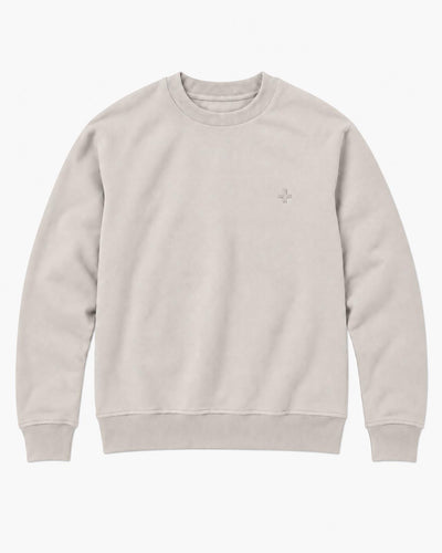 Maglia girocollo in viscosa con logo in tono
