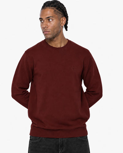 Maglia girocollo in viscosa con logo in tono
