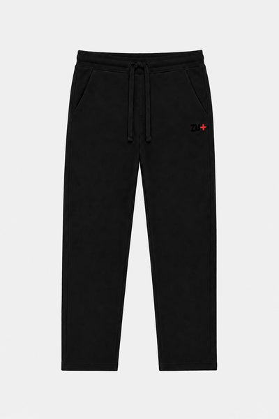 Pantaloni in felpa relaxed fit con ricamo a contrasto