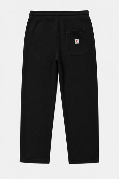 Pantaloni in felpa relaxed fit con ricamo a contrasto