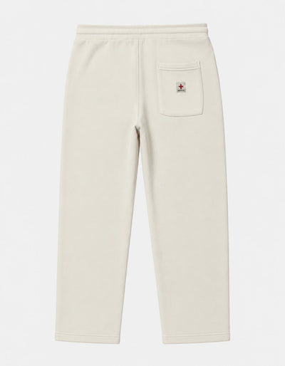 Pantaloni in felpa relaxed fit con ricamo a contrasto