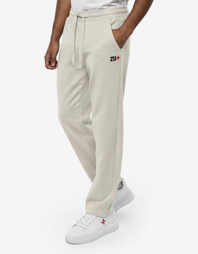 Pantaloni in felpa relaxed fit con ricamo a contrasto