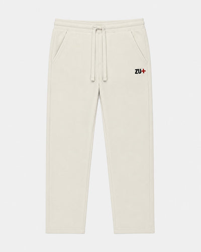 Pantaloni in felpa relaxed fit con ricamo a contrasto