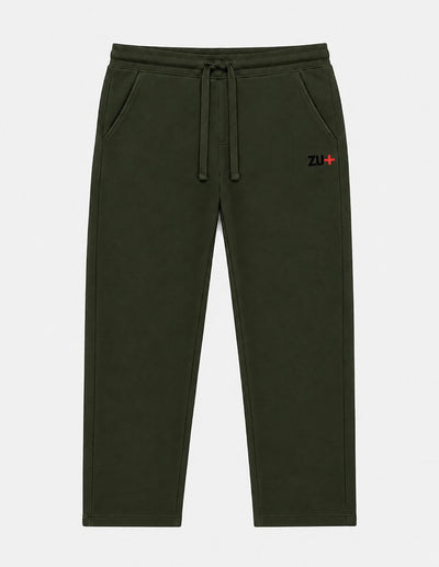 Pantaloni in felpa relaxed fit con ricamo a contrasto
