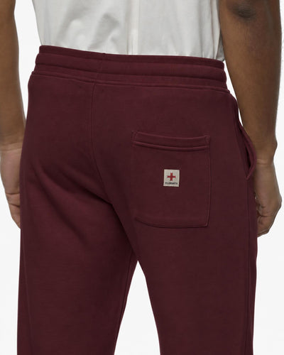Pantaloni in felpa relaxed fit con ricamo a contrasto