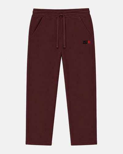 Pantaloni in felpa relaxed fit con ricamo a contrasto