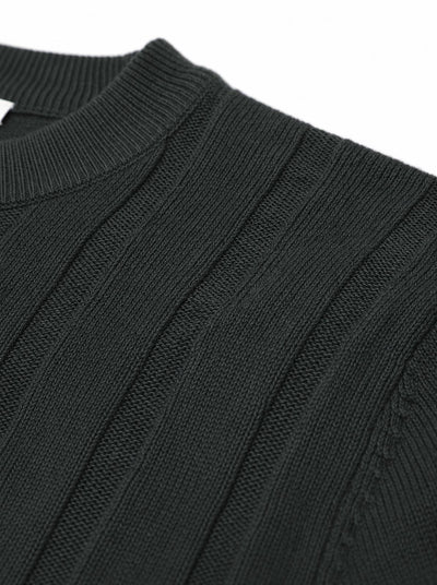 Maglia girocollo a righe in viscosa