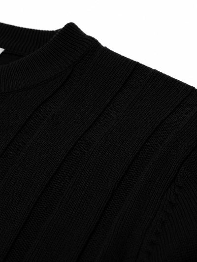 Maglia girocollo a righe in viscosa