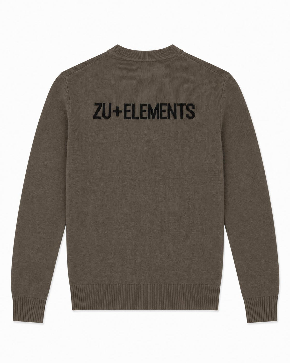 Maglia girocollo con logo jacquard sul retro