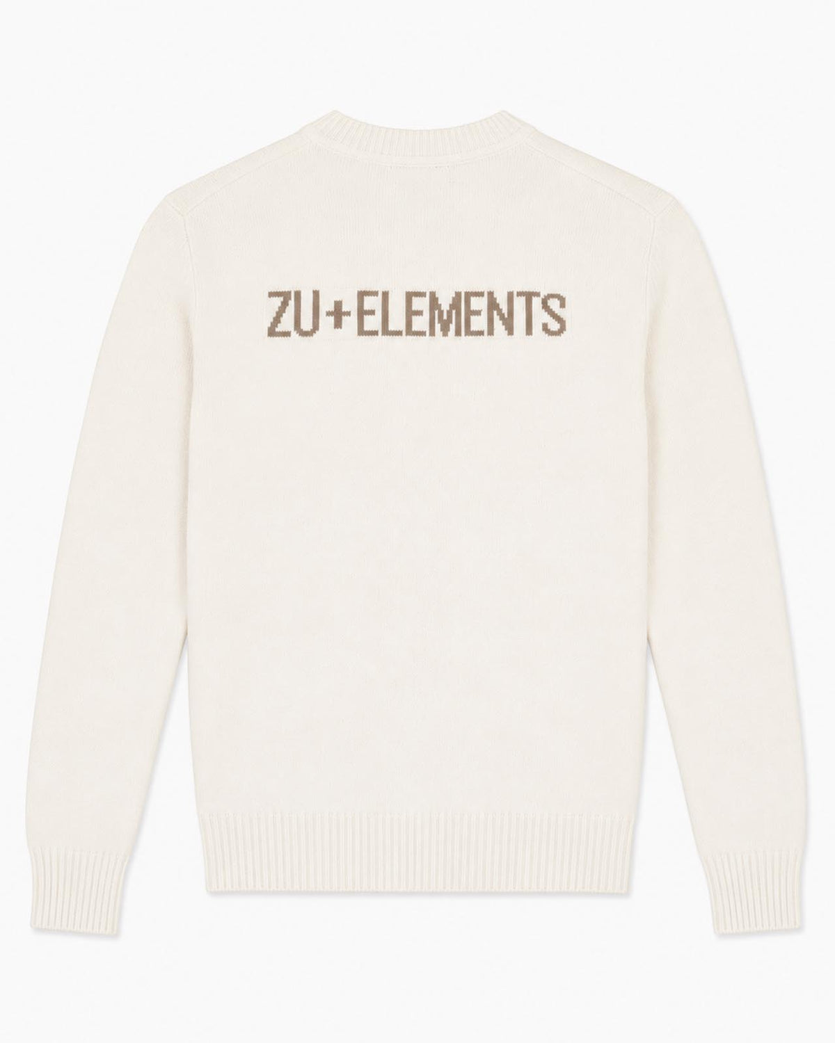 Maglia girocollo con logo jacquard sul retro