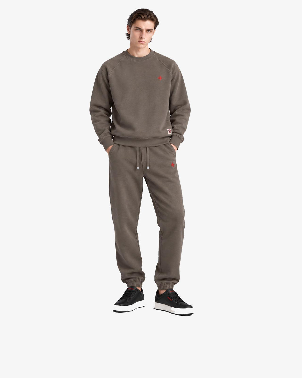 Coordinato Carbon Girocollo