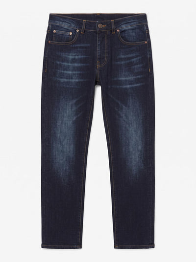 Jeans slim fit Sammy dark blue con ricamo a contrasto