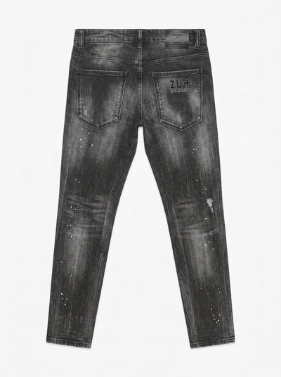 Jeans slim fit Sammy dark grey con logo stampato