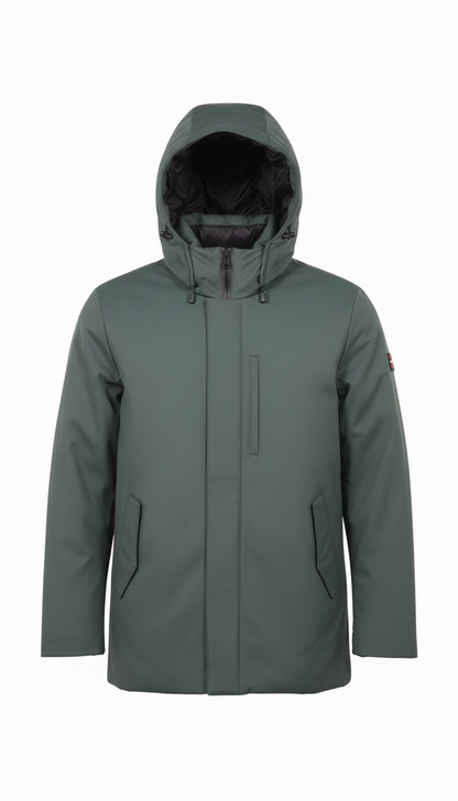 Giubbotto trapuntato con Zip e cappuccio