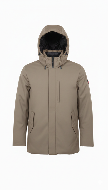 Giubbotto trapuntato con Zip e cappuccio