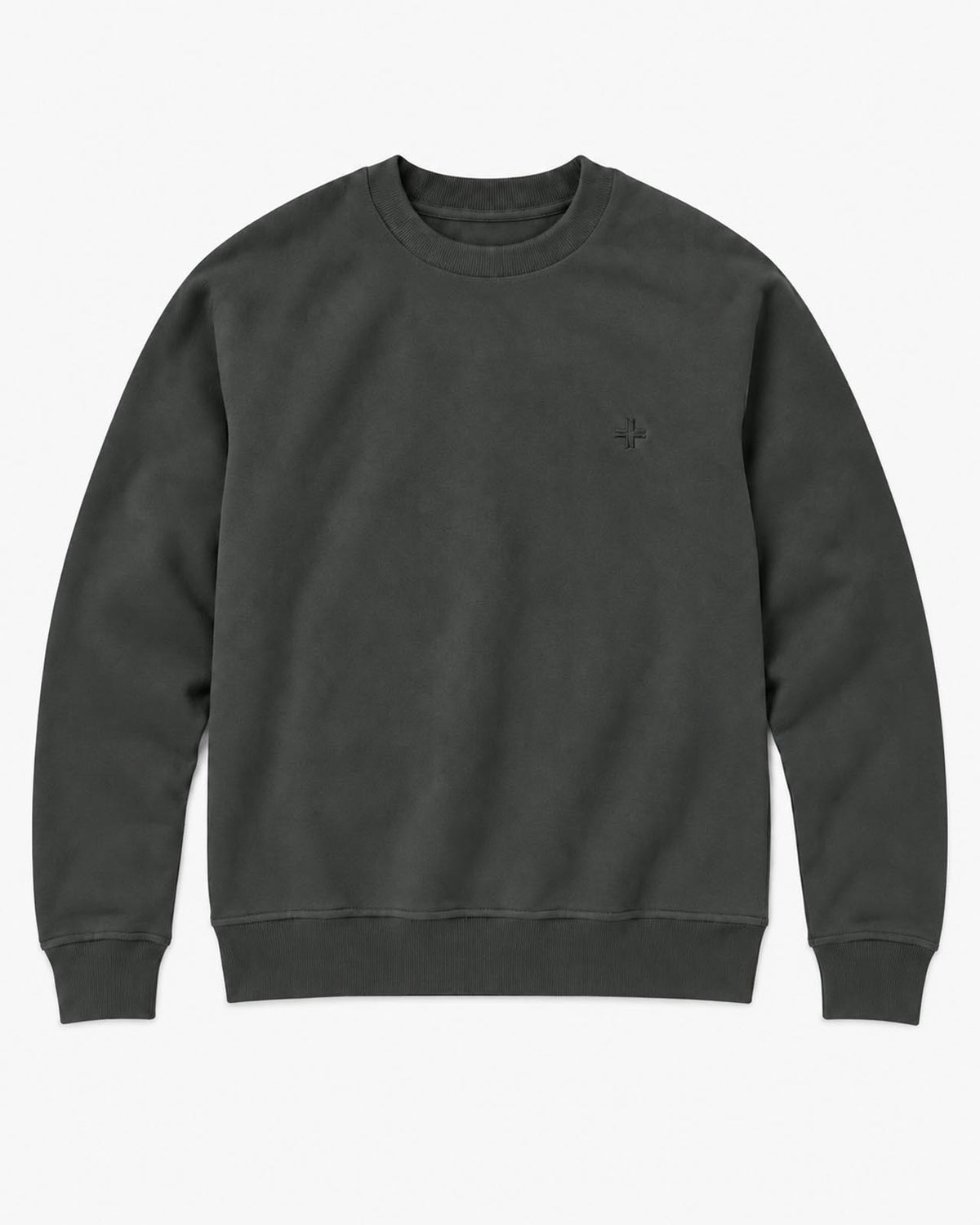 Maglia girocollo in viscosa con logo in tono
