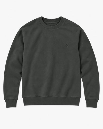 Maglia girocollo in viscosa con logo in tono