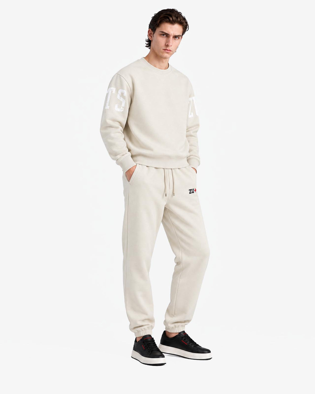 Coordinato con stampe a contrasto