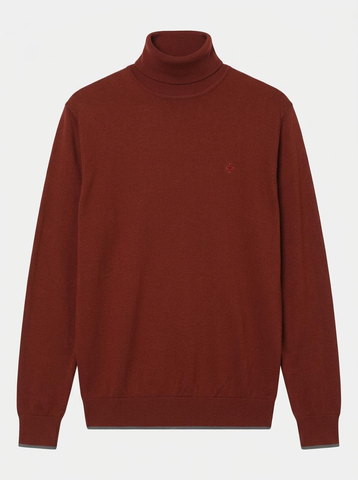Maglia Collo alto con finiture a coste