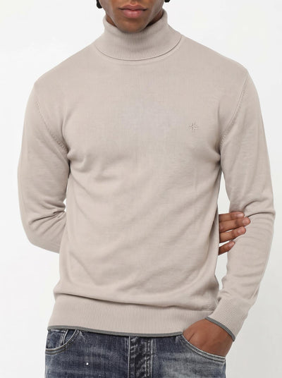 Maglia Collo alto con finiture a coste