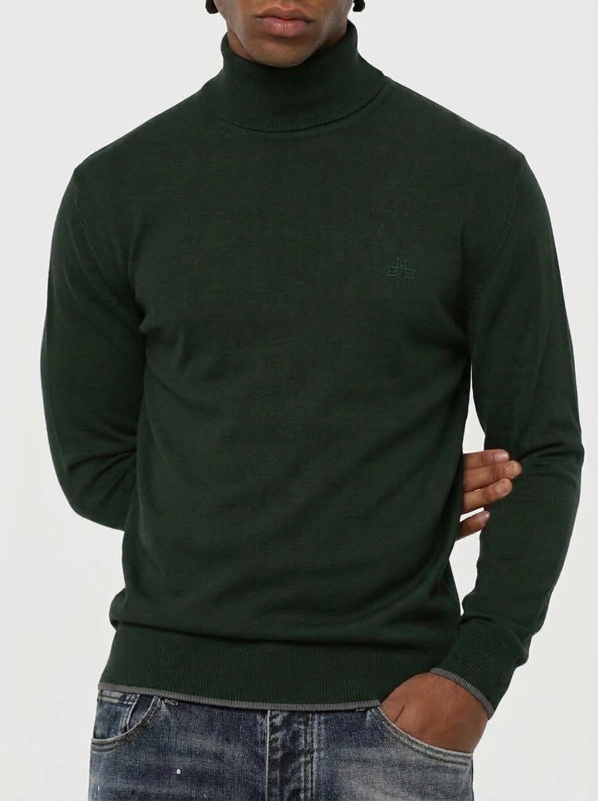 Maglia Collo alto con finiture a coste