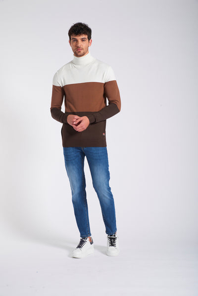 Maglia a collo alto con stripes