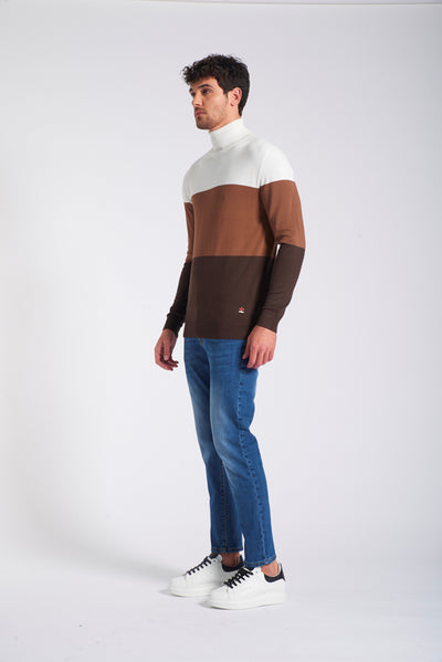 Maglia a collo alto con stripes