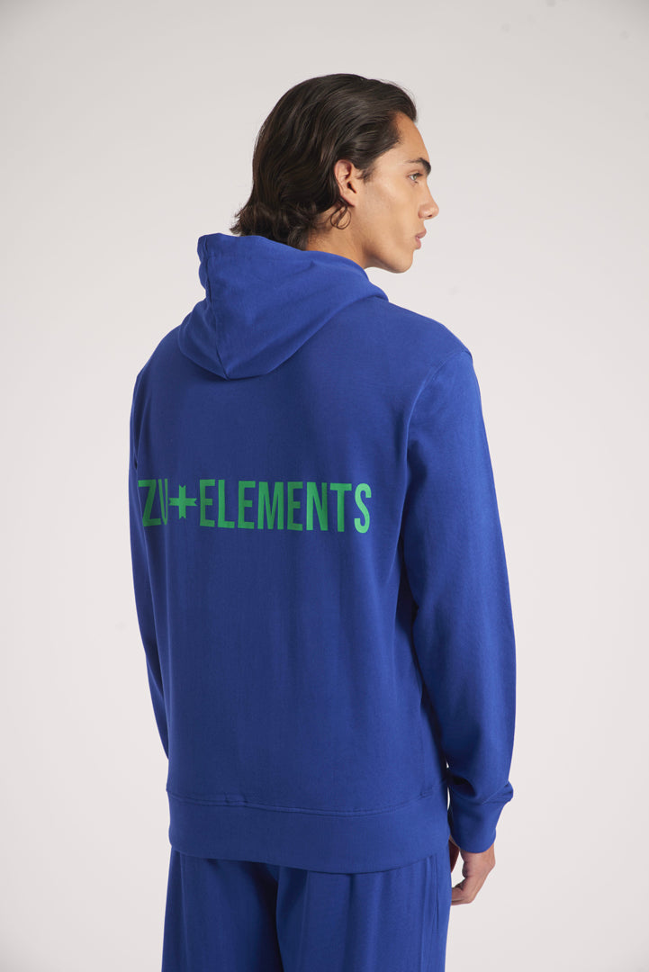 Felpa zip con cappuccio con logo grande sul retro