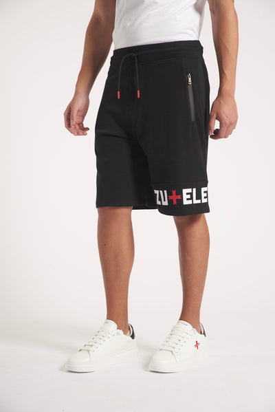 Bermuda in felpa fit con zip waterproof