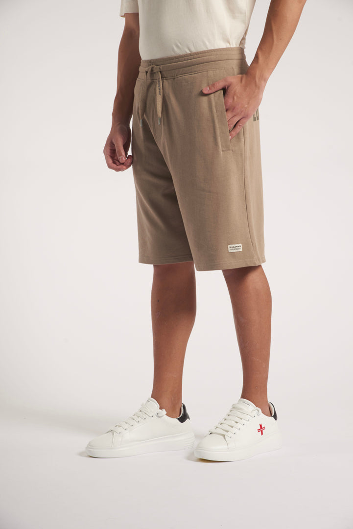 Relaxed fleece Bermuda shorts 