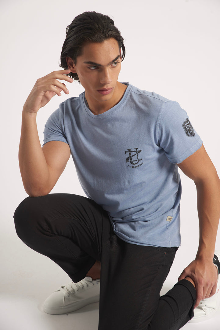 Garment dye T-shirt with print 