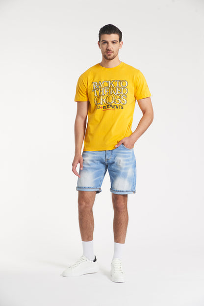 T-shirt con stampa e logo su manica