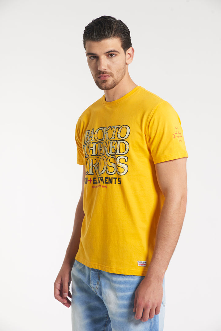T-shirt con stampa e logo su manica