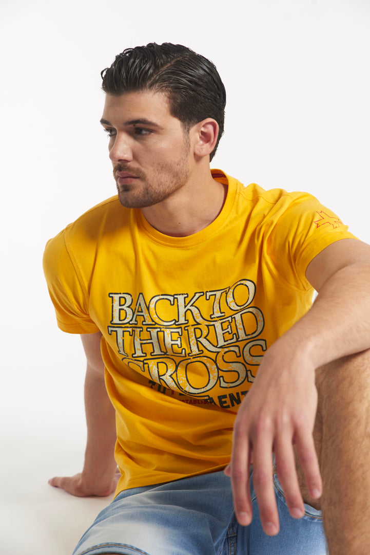 T-shirt con stampa e logo su manica