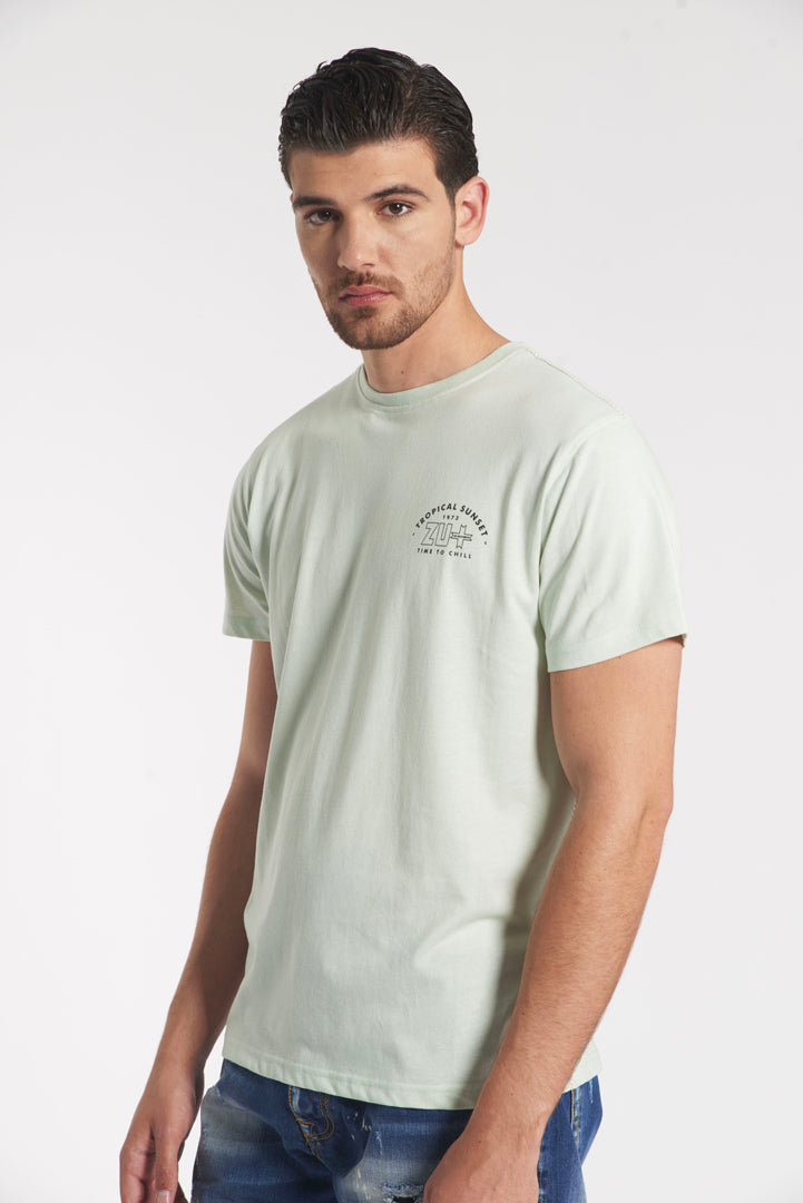 T-shirt con stampa sul retro