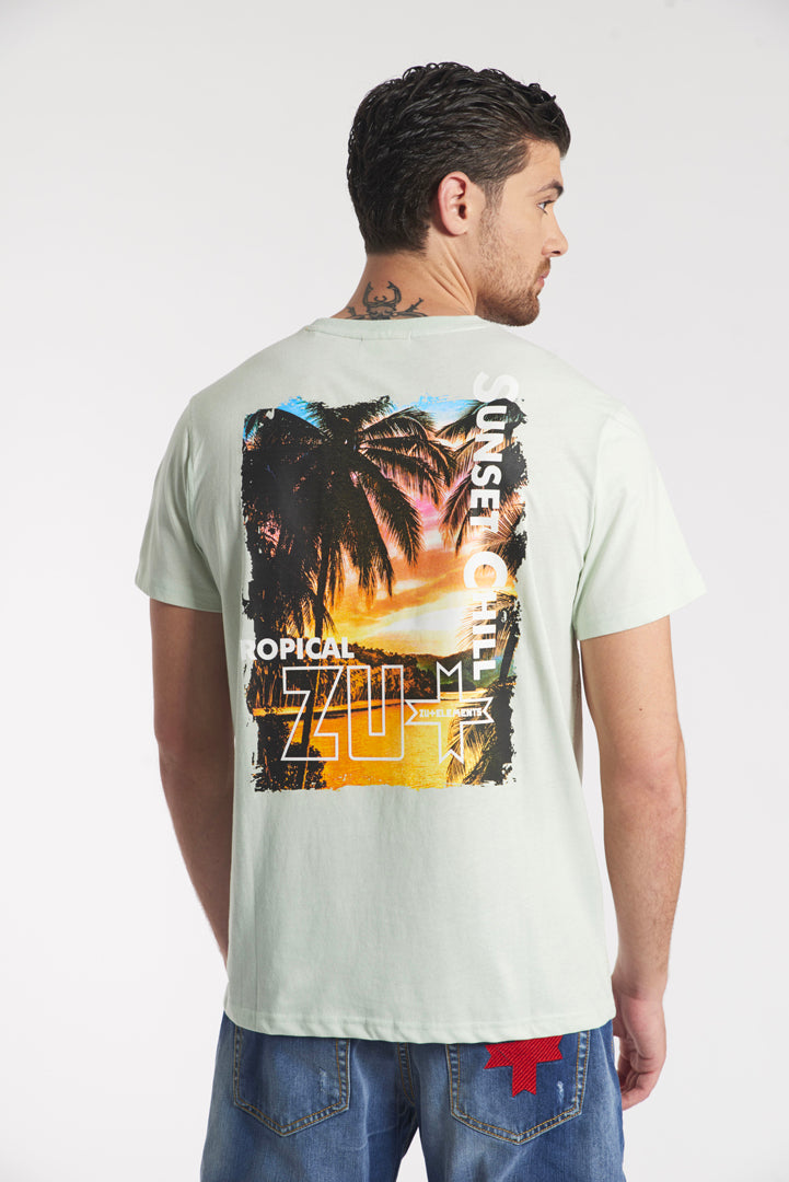 T-shirt con stampa sul retro