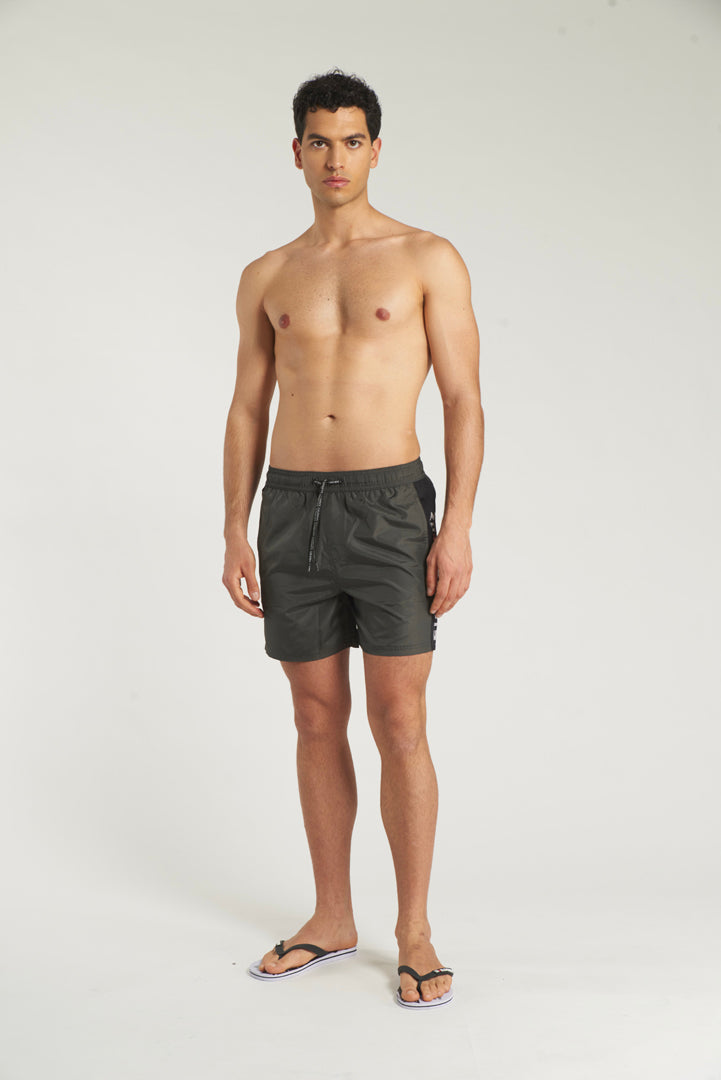 Swim shorts with micrologo on the back pocket 
