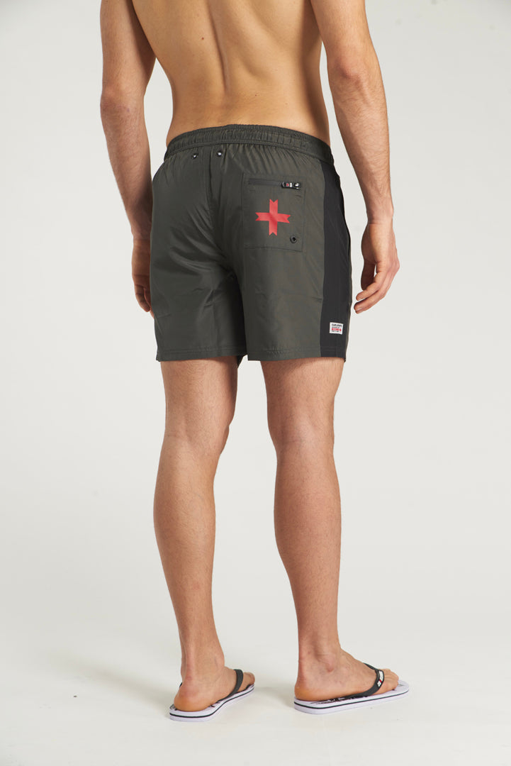 Swim shorts with micrologo on the back pocket 
