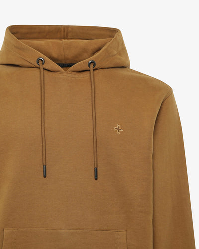 Felpa con cappuccio e micrologo in tono